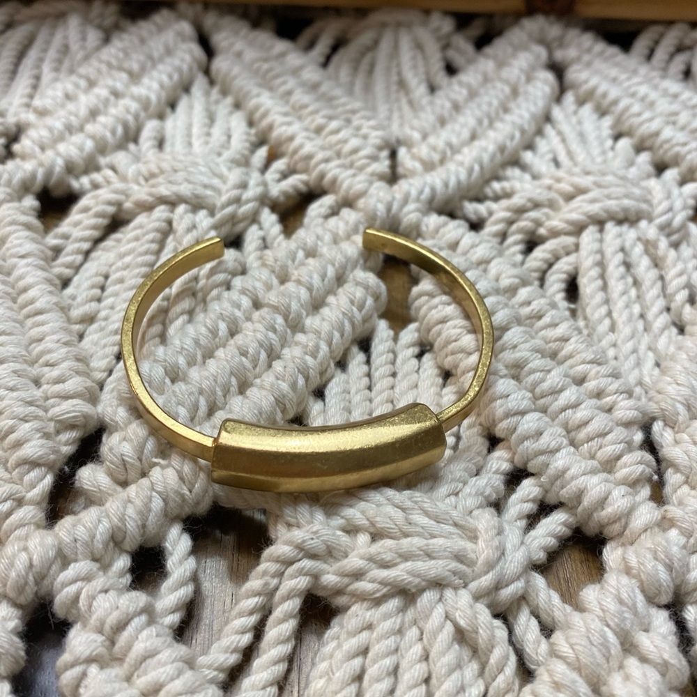 J. Crew | Gold bar cuff bracelet #188 - Picture 4 of 6